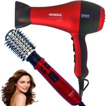 Secador de cabelo potente 2000w e escova rotativa secadora