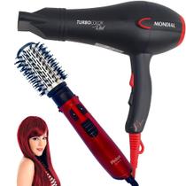 Secador de cabelo potente 2000w e escova rotativa secadora