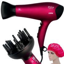 Secador de cabelo potente 2100w com difusor com touca cetim - Philco