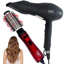 Secador de cabelo profisional e escova secadora rotativa kit