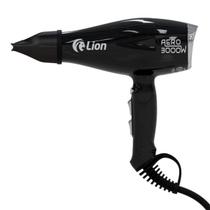 Secador De Cabelo Profissional Lion Aero Ultra Pro Preto Flake Super Potente Leve 220V 3000W