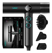 Secador de Cabelo Profissional VGR V-401 2000W 220V Leve Potente e Silencioso Preto