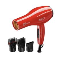 Secador de Cabelo RED by KISS 2000 Ceramic - 3 Acessórios (Vermelho)