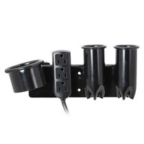 Secador de cabelo Saloniture e suporte para ferro de cabelo com 3 saídas