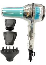 Secador De Cabelo Silencioso Transparente Quente&frio 6000w