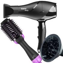 Secador De Cabelo Taiff 1700w Ions Profissional Ar Quente Frio Preto Difusor De Cachos Escova 4 em 1 City Secador De Cabelo Taiff 1700w Ions Profissional Ar Quente Frio Preto Difusor De Cachos Escova 4 em 1 City