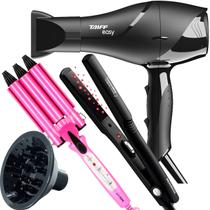 Secador De Cabelo Taiff 1700w Ions Profissional Ar Quente Frio Preto Difusor De Cachos Prancha Cerâmica 220ºc P15 Modelador Cacheador Triondas Secador De Cabelo Taiff 1700w Ions Profissional Ar Quente Frio Preto Difusor De Cachos Prancha Cerâmica 220ºc P15 Modelador Cacheador Triondas