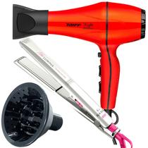 Secador De Cabelo Taiff 2000w Ions Profissional Ar Quente Frio Vermelho Com Difusor De Cachos Prancha Gama Italy Ceramica 430ºf News