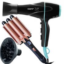 Secador De Cabelo Taiff Profissional 2000w Ar Quente Frio Stile Motor Ac Com Difusor De Cachos Modelador Ceramic Triondas