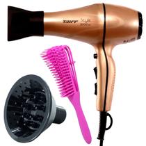 Secador De Cabelo Taiff Profissional 2000w Ions Ar Quente Frio Com Difusor De Cachos Acessorios Secador De Cabelo Taiff Profissional 2000w Ions Ar Quente Frio Com Difusor De Cachos Acessorios