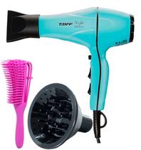 Secador De Cabelo Taiff Profissional 2000w Ions Ar Quente Frio Com Difusor De Cachos Acessórios