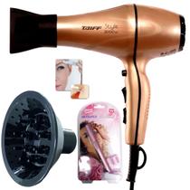 Secador De Cabelo Taiff Profissional 2000w Ions Ar Quente Frio Com Difusor De Cachos Aparador Sky