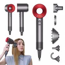 Secador de Cabelo Turbo Silencioso 1600W com íons Negativos 5 Bocais Profissional 110V