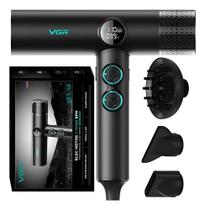 Secador de Cabelo VGR V401 220 Volts 11000RPM Difusor 2 Bicos PRETO