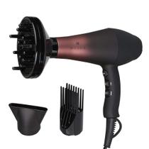Secador de cabelo Wazor Professional Ionic 1875W com difusor preto