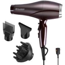 Secador de cabelo Xpoliman 2000W Negative Ionic com difusor marrom/roxo Secador de cabelo Xpoliman 2000W Negative Ionic com difusor marrom/roxo