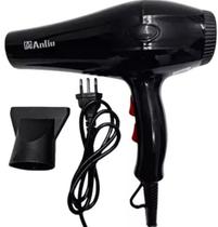 Secador de Cabelos Anliu 3200W 2 Velocidades 3 Temperaturas Preto 127V