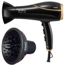 Secador de Cabelos Britânia BSC2250 2100W Tourmaline Íons Ar Quente e Frio Bivolt Preto Com Difusor Cachos Secador de Cabelos Britânia BSC2250 2100W Tourmaline Íons Ar Quente e Frio Bivolt Preto Com Difusor Cachos