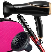 Secador de Cabelos Britânia BSC2250 2100W Tourmaline Íons Ar Quente e Frio Difusor Com Modelador Cachos Mondial Spiral Bivolt Maleta Rosa Secador de Cabelos Britânia BSC2250 2100W Tourmaline Íons Ar Quente e Frio Difusor Com Modelador Cachos Mondial Spiral Bivolt Maleta Rosa