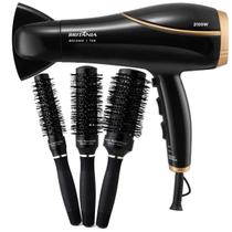 Secador de Cabelos Britânia BSC2250 2100W Tourmaline Íons Profissional Salão Ar Quente e Frio Bivolt Kit 3 Escovas Preto Secador de Cabelos Britânia BSC2250 2100W Tourmaline Íons Profissional Salão Ar Quente e Frio Bivolt Kit 3 Escovas Preto