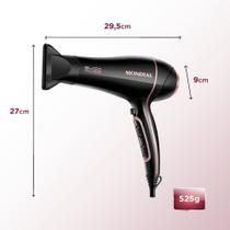 Secador de Cabelos Mondial Black Golden Rose SCN-02 2000W Secador de Cabelos Mondial Black Golden Rose SCN-02 2000W