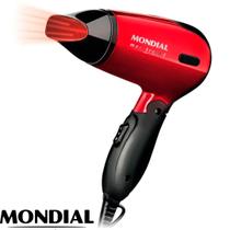 Secador De Cabelos Mondial Max Travel SC-10 1200W Bivolt Cabo Dobrável Preto/Vermelho