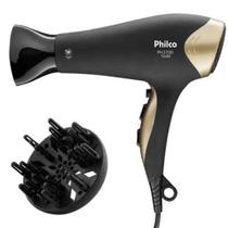Secador De Cabelos Ph3700 Gold Tourmaline 2200w de Potência Preto Philco 220v