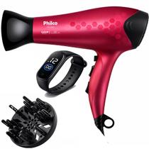Secador De Cabelos Philco 2200w Íons Tourmaline Ar Quente e Frio Com Difusor Cachos Bivolt Com Relogio Led Secador De Cabelos Philco 2200w Íons Tourmaline Ar Quente e Frio Com Difusor Cachos Bivolt Com Relogio Led