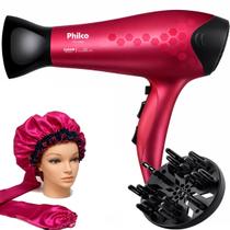 Secador De Cabelos Philco 2200w Íons Tourmaline Ar Quente e Frio Com Difusor Cachos Bivolt Touca Difusora Secador De Cabelos Philco 2200w Íons Tourmaline Ar Quente e Frio Com Difusor Cachos Bivolt Touca Difusora