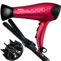 Secador De Cabelos Philco 2200w Íons Tourmaline Ar Quente e Frio Com Difusor Cachos Modelador Cacheador Frizz Bivolt Secador De Cabelos Philco 2200w Íons Tourmaline Ar Quente e Frio Com Difusor Cachos Modelador Cacheador Frizz Bivolt