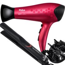 Secador De Cabelos Philco 2200w Íons Tourmaline Ar Quente e Frio Com Difusor Cachos Prancha Chapinha Gama 410f Bivolt Secador De Cabelos Philco 2200w Íons Tourmaline Ar Quente e Frio Com Difusor Cachos Prancha Chapinha Gama 410f Bivolt
