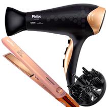 Secador De Cabelos Philco 2200w Preto Íons Tourmaline Ar Quente e Frio Com Difusor Cachos Prancha Viih Tube 230c Titanium Bivolt Secador De Cabelos Philco 2200w Preto Íons Tourmaline Ar Quente e Frio Com Difusor Cachos Prancha Viih Tube 230c Titanium Bivolt
