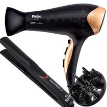 Secador De Cabelos Philco Preto 2200w Íons Tourmaline Ar Quente e Frio Com Difusor Cachos Prancha Chapinha Gama 410f Bivolt Secador De Cabelos Philco Preto 2200w Íons Tourmaline Ar Quente e Frio Com Difusor Cachos Prancha Chapinha Gama 410f Bivolt