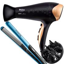 Secador De Cabelos Philco Preto 2200w Íons Tourmaline Ar Quente e Frio Com Difusor Cachos Prancha Titanium Blue 220c Bivolt Secador De Cabelos Philco Preto 2200w Íons Tourmaline Ar Quente e Frio Com Difusor Cachos Prancha Titanium Blue 220c Bivolt