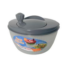 Secador de Salada Centrifuga de Verduras Manual Grande 4 L - Cinza - A Colorida