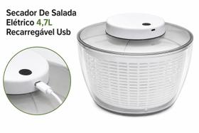 Secador De Salada Elétrico 4,7l Recarregável Usb Centrífuga Secador De Salada Elétrico 4,7l Recarregável Usb Centrífuga