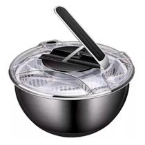 Secador de Salada Inox Lava e Seca Alface Verduras Legumes Prático Centrífuga Secador de Salada Inox Lava e Seca Alface Verduras Legumes Prático Centrífuga