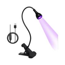 Secador De Unhas UV Com Luz Roxa USB Multifuncional Lâmpada De Manicure Com Clipe E Interruptor