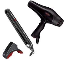 Secador Ergo Fire Zhorn 2000w 220v + Prancha X1 Black 250º Zhorn 220v + Suporte