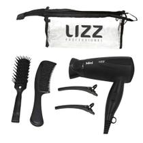 Secador Lizz Mini Dobrável Bivolt Automático Preto 1200W