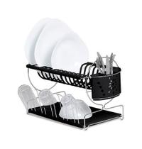 Secador Master Arame Com Porta Copos e Talheres Preto Niquelart