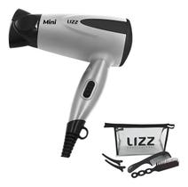 Secador Mini Dobrável Profissional 1200w Prata Lizz Cinza Secador Mini Dobrável Profissional 1200w Prata Lizz Cinza