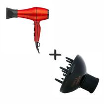 Secador Style Vermelho 2000W 220V + Difusor Curves - Taiff