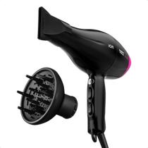 Secador Taiff Titanium 2100W Pink + Difusor Curves Cabelos Com Cachos Definidos, Volume e Brilho Pro