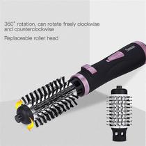 Secadores de cabelo 2 em 1 escova rotativa secador de cabelo penteado modelador de ar quente escova de modelagem de rolo de ferro roxo