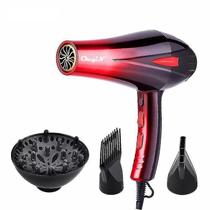 Secadores de cabelo profissional rápido elétrico poderoso secador de cabelo vermelho