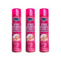 Secante De Esmaltes Spray Ideal 400Ml - Kit Com 3Un