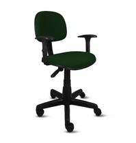 Secretária em base giratória com braço regulável - tecido crepe verde musgo - pp04 Secretária em base giratória com braço regulável - tecido crepe verde musgo - pp04