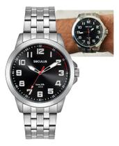 Seculus Long Life Long Life 5atm 44293gosvna1 Masculino Adultos (cód: 58382452) Prateado Preto Seculus Long Life Long Life 5atm 44293gosvna1 Masculino Adultos (cód: 58382452) Prateado Preto