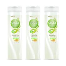 Seda Shampoo Recarga Natural Pureza Refrescante 325ml 3 uni